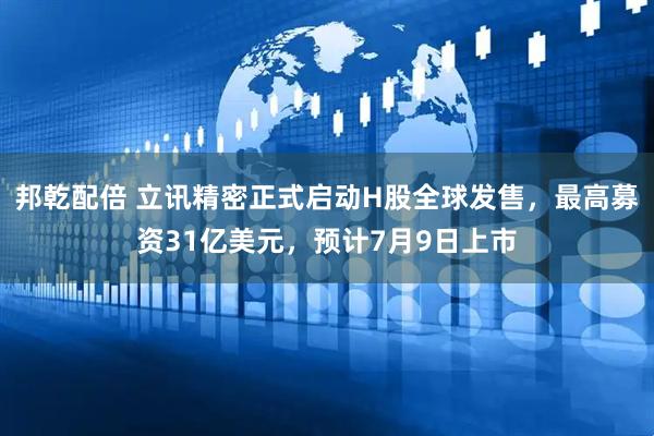 邦乾配倍 立讯精密正式启动H股全球发售，最高募资31亿美元，预计7月9日上市