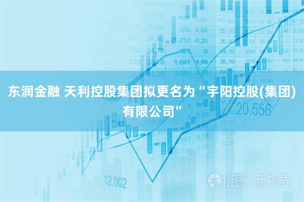 东润金融 天利控股集团拟更名为“宇阳控股(集团)有限公司”