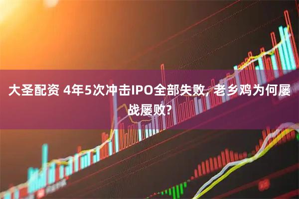 大圣配资 4年5次冲击IPO全部失败, 老乡鸡为何屡战屡败?