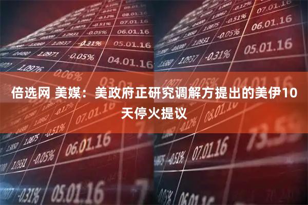 倍选网 美媒：美政府正研究调解方提出的美伊10天停火提议